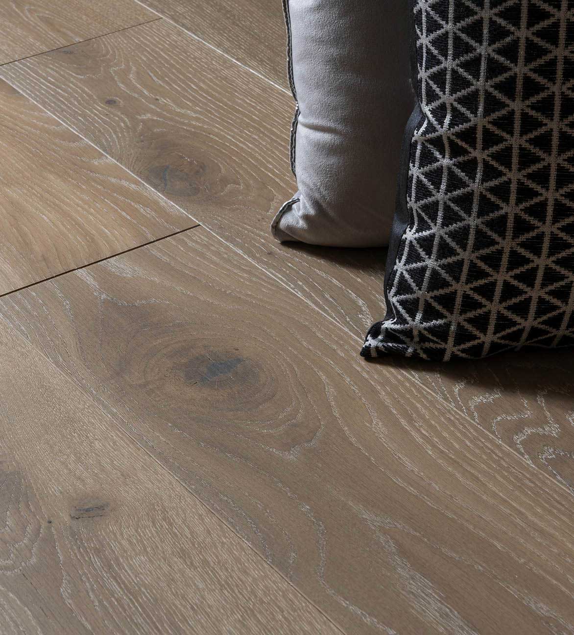 Cushions on engineered wood flooring in a home